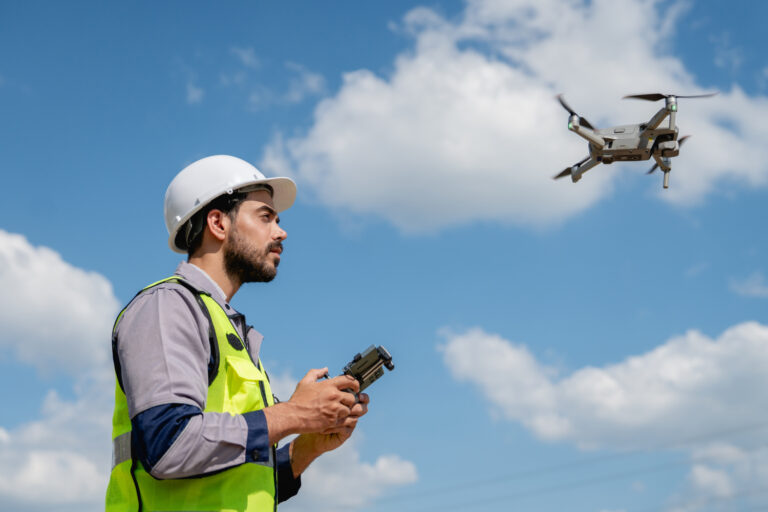 Certified drone pilot shooting commercial videography