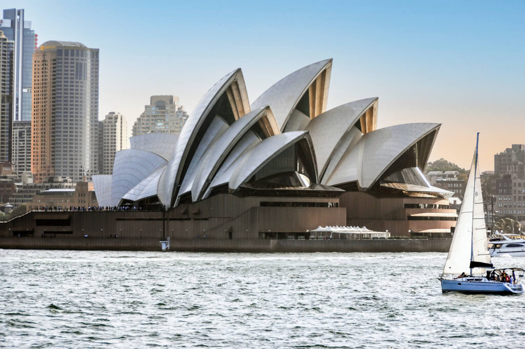 Stunning view of the Opera House, highlighting its modern architecture and grand design against the skyline.
