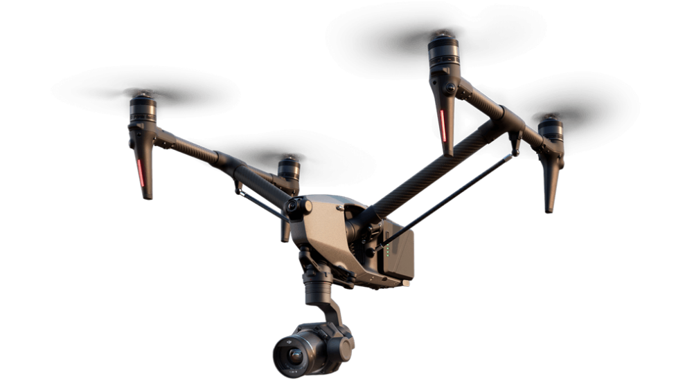 DJI Inspire 3 cinema drone, representing the high-end professional equipment used by Dazz Drones pilots for advanced aerial filming and photography.