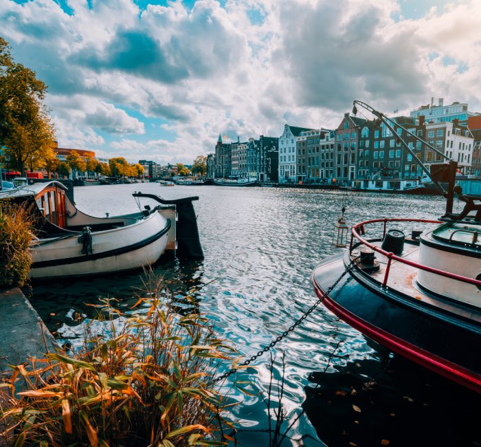 Amsterdam canals in the Netherlands