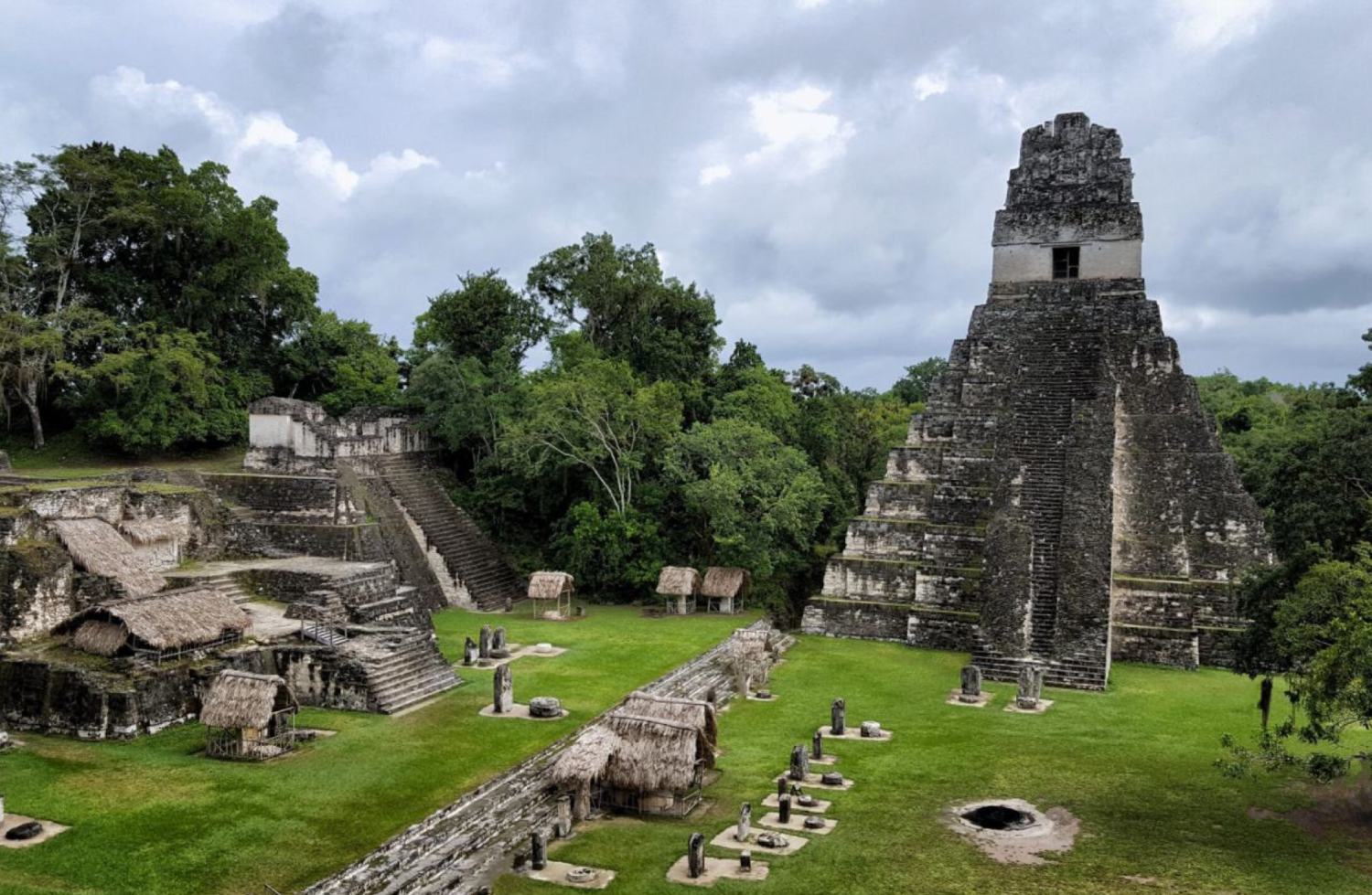 ancient stone pyramid in Tikal