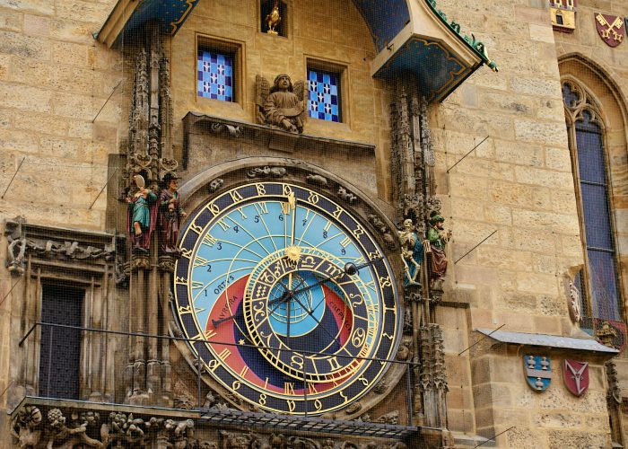 Astronomical clock on Old Town city Hall in Prague, Czech Republic (1) (1)