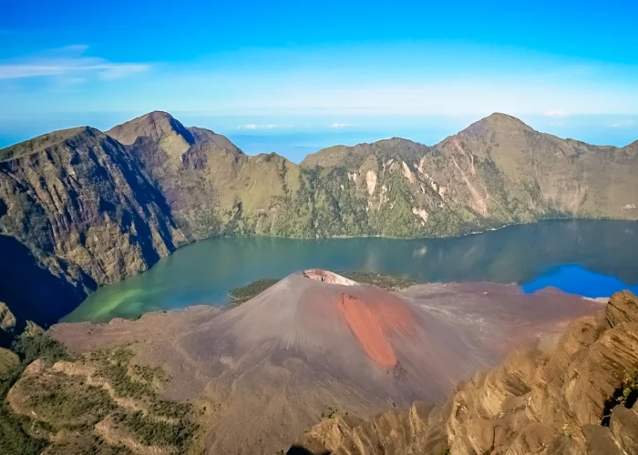 Mount Rinjani Volcano in Indonesia