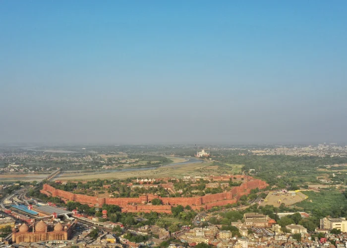 Riverfront Skyline Scene
