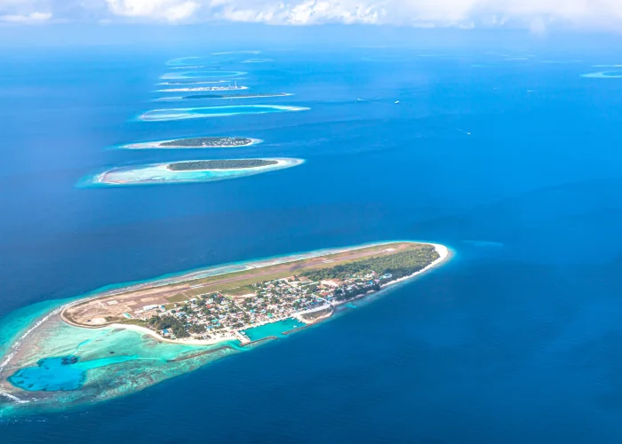 Drone Pilot for Shoot in Addu City in the Maldives View by Drone