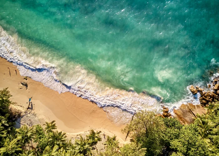Aerial view for Kerala beach