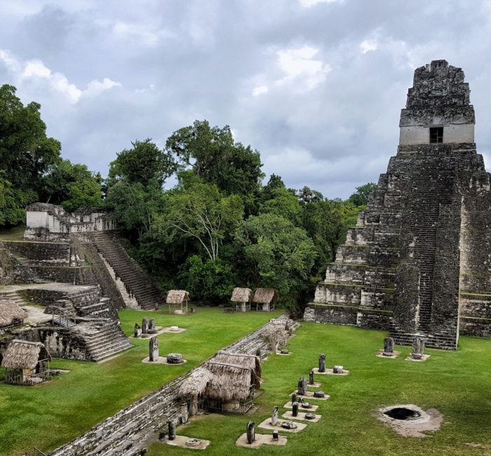 Beautiful shot of an ancient stone pyramid in Tikal, Guatemala A beautiful shot of an ancient stone pyramid in Tikal, Guatemala