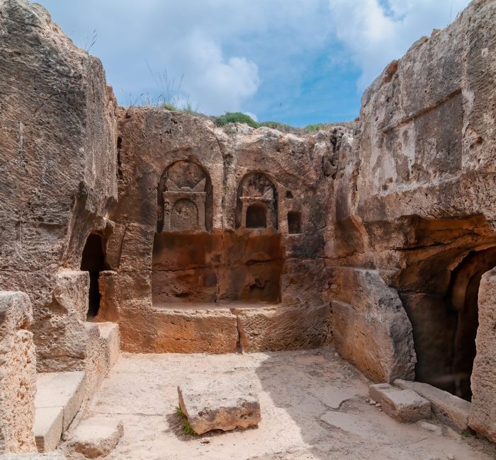 Beautiful view of the Archaeological Site, Tombs of the Kings in Paphos, Cyprus A beautiful view of the Archaeological Site, Tombs of the Kings in Paphos, Cyprus