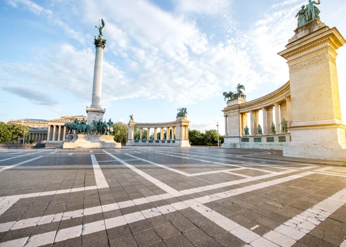 Royal Palace illuminated at dusk