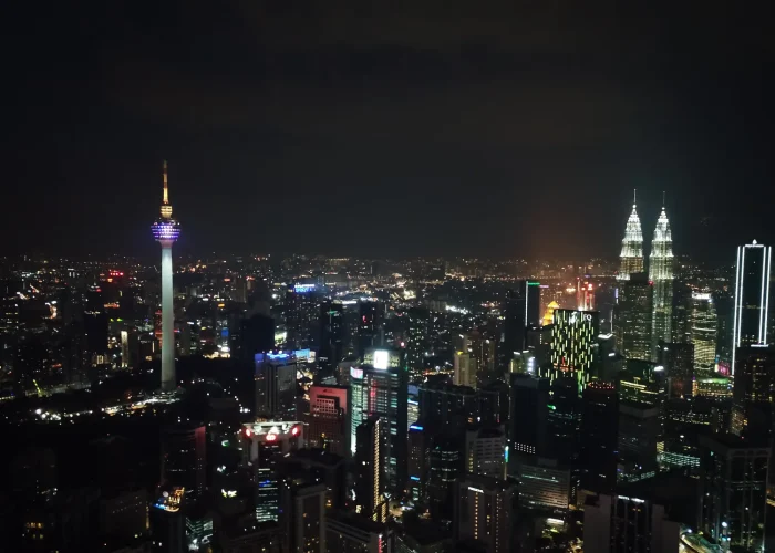 Drone Pilot for Shoot in Kuala Lumpur skyline at night View