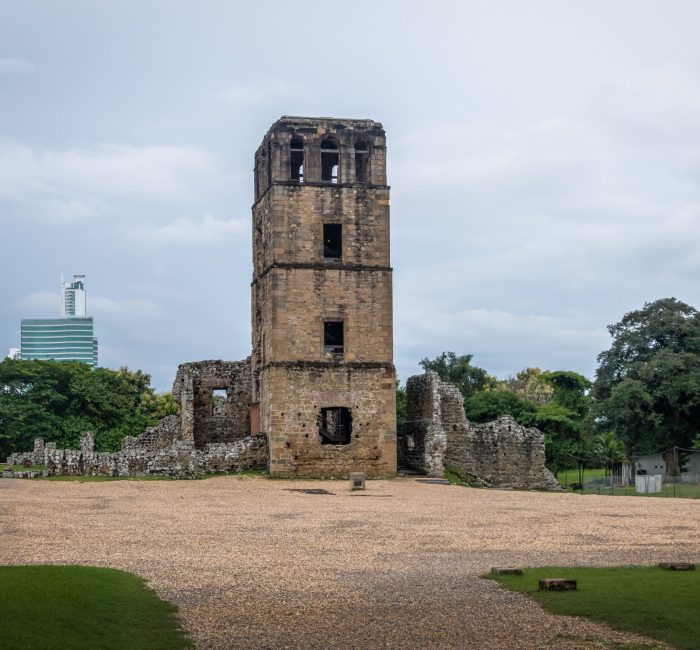 Ruins of Cathedral Tower at Panama Viejo Ruins – Panama City, Pa Ruins of Cathedral Tower at Panama Viejo Ruins - Panama City, Panama