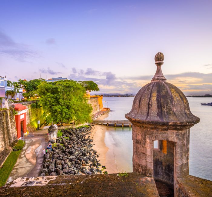 San Juan, Puerto Rico San Juan, Puerto Rico Caribbean coast along Paseo de la Princesa.